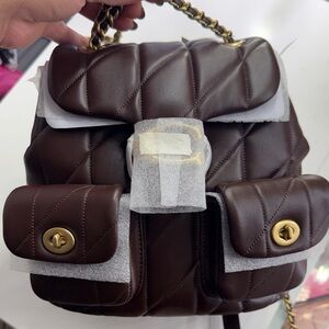 Coach Maple Quilted Leather Backpack